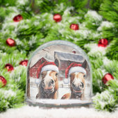 Cute and Funny Horses in Snow Christmas Schneekugeln (Weihnachten)