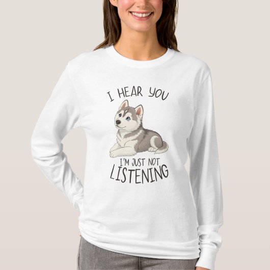 Cute and Funny Husky T-Shirt (Vorderseite)