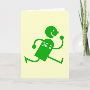 Cute and funny marathon feiertagskarte