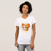 CUTE AND FUNNY ORANGE BUTTERFLY DESIGN T-Shirt (Vorne ganz)