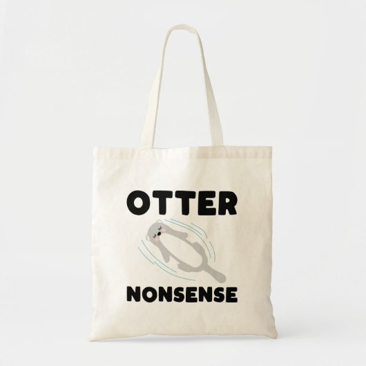 Cute and Funny Otter Tote Bag Tragetasche (Vorne)