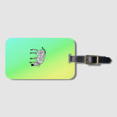 Cute and Happy Kenya Zebra Birthday Gepäckanhänger (Vorderseite (Horizontal))