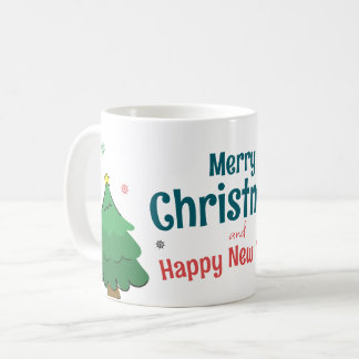Cute and Joy Draw Litte Tree Merry Christmas Kaffeetasse