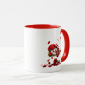 Cute and Lovely Valentine Baseball Design Tasse (VorderseiteRechts)