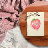 Cute and Motivational Strawberry Notebook Notizblock