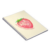 Cute and Motivational Strawberry Notebook Notizblock (Rechte Seite)