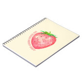 Cute and Motivational Strawberry Notebook Notizblock (Linke Seite)