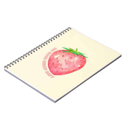 Cute and Motivational Strawberry Notebook Notizblock (Linke Seite)