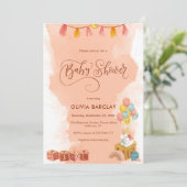 Cute and Simple Baby Shower  Einladung (Stehend Vorderseite)