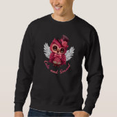 Cute and Smart Pink Owl Angel in a Top Hat and Bow (Vorderseite)