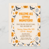 Cute and spooky halloween party invitation einladung (Vorne/Hinten)