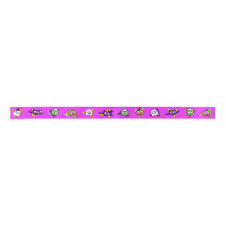 Cute and Spooky Ribbon - purple Satinband