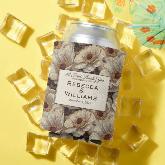 Cute Anemones Accent Winter Wedding Dosenkühler (In Situ Sommer)