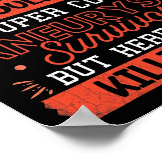 Cute Aneurysm Survivor Brain Surgery Awareness Gra Poster (Ecke)