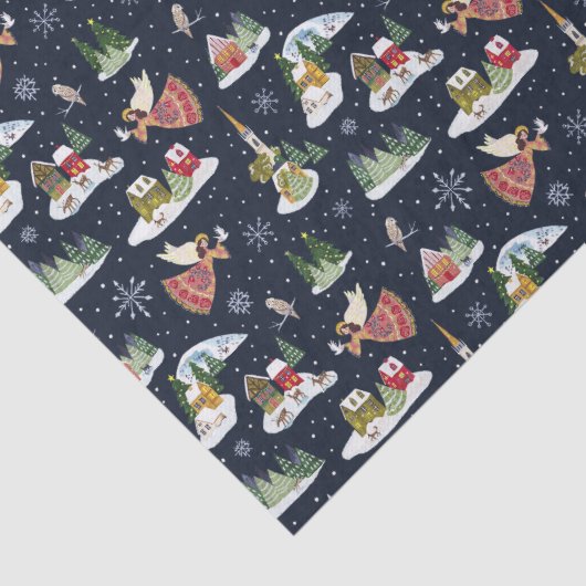 Cute angel peace on earth Christmas Seidenpapier (Detail)