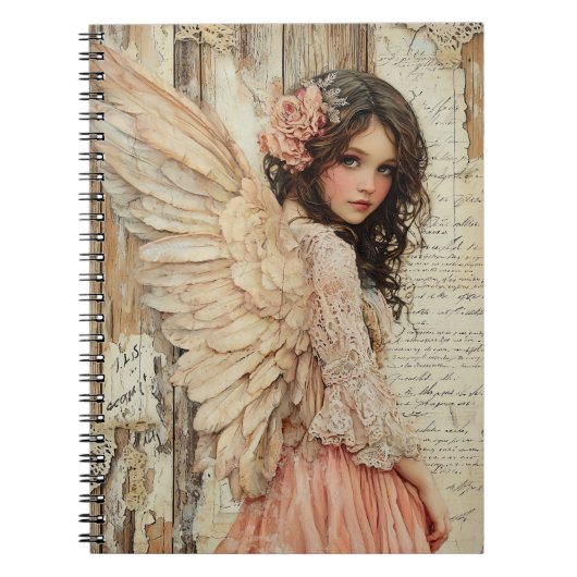 Cute Angel Spiral Notebook Notizblock (Vorderseite)