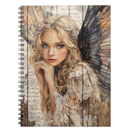 Cute Angel Spiral Notebook Notizblock (Vorderseite)