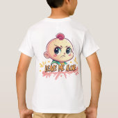 Cute Angry Baby "Leave Me Alone" Graffiti Kids T-Shirt (Rückseite)