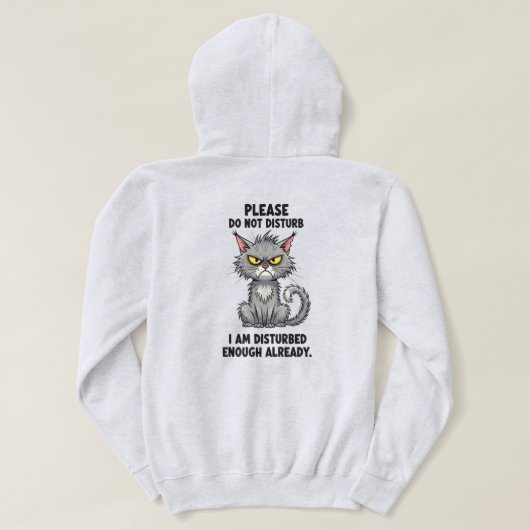 Cute Angry Cat Sweatshirt (Design Rückseite)