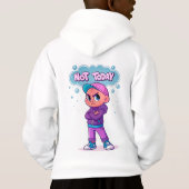 Cute Angry Kid "Not Today" Graffiti Kids T-Shirt Hoodie (Rückseite)