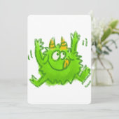 Cute Animal Drawing Einladung (Stehend Vorderseite)