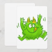 Cute Animal Drawing Einladung (Vorne/Hinten)