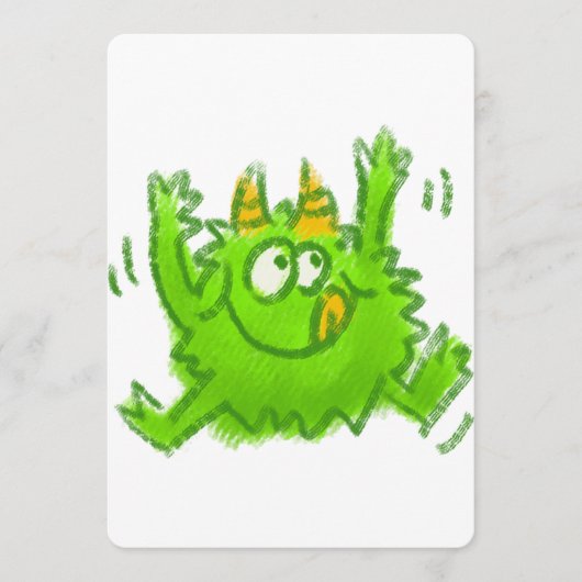 Cute Animal Drawing Einladung (Vorderseite)