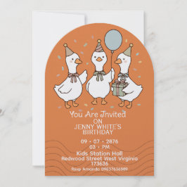 Cute Animal | Ducks Birthday Invitation Einladung