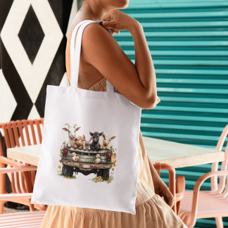 Cute Animal Farm On Tote Bag Tragetasche