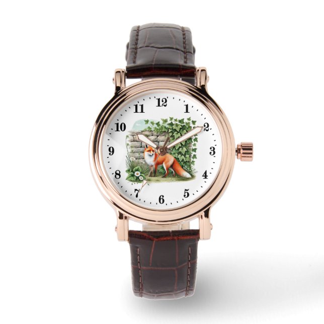 Cute animal fox lovers  armbanduhr (Vorderseite)