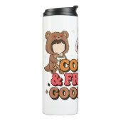 Cute Animal Friends Coffee Lovers Thermosbecher (Nach links gedreht)