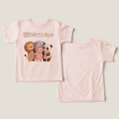 Cute Animal Friends Kids' T-Shirt (Design Vorderseite & Rückseite)