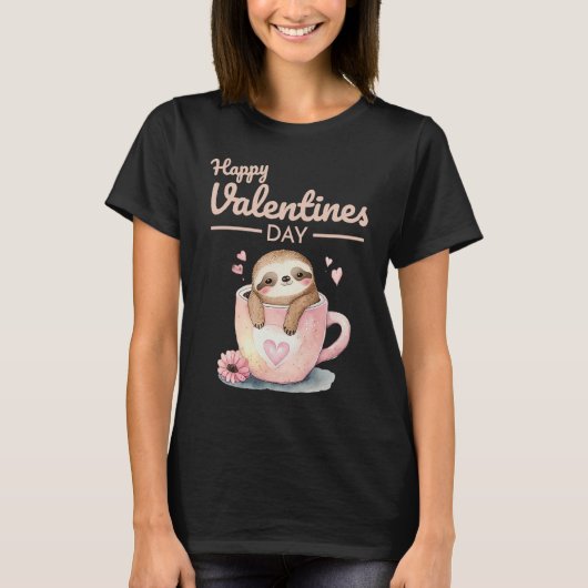 Cute Animal Heart Panda Happy Valentine Day 14 T-Shirt (Vorderseite)