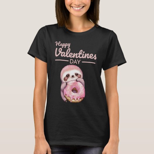 Cute Animal Heart Panda Happy Valentine Day 20 T-Shirt (Vorderseite)