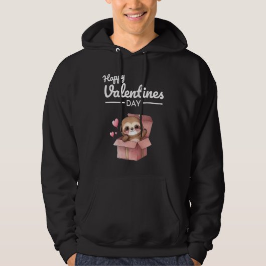 Cute Animal Heart Panda Happy Valentine Day 4 Hoodie (Vorderseite)