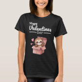 Cute Animal Heart Panda  Happy Valentine Day  4 T-Shirt (Vorderseite)