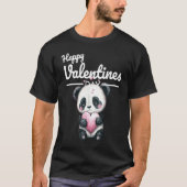 Cute Animal Heart Panda Happy Valentine Day 9 T-Shirt (Vorderseite)