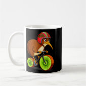 Cute Animal Kiwi Cycling New Zealand Kaffeetasse (Links)