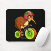 Cute Animal Kiwi Cycling New Zealand Mousepad (Mit Mouse)