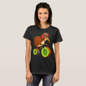 Cute Animal Kiwi Cycling New Zealand T-Shirt (Vorne ganz)
