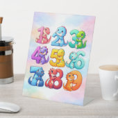 Cute Animal Numbers Maths Desk Art for Kids Sockelschild (In SItu)