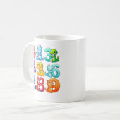 Cute Animal Numbers Maths Mug for Kids Kaffeetasse (Vorderseite Links)