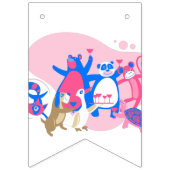 cute animal party selfie funny wimpelkette (Zweite Fahne)