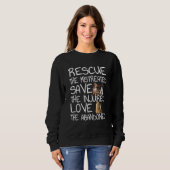 Cute Animal Rescue Dog Cat Rescue Save Love Pet Sweatshirt (Vorne ganz)