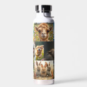 Cute Animals and Pets Artistic Photo Collage Trinkflasche (Links)