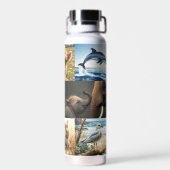 Cute Animals and Pets Artistic Photo Collage Trinkflasche (Rückseite)