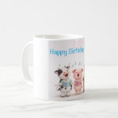 Cute Animals Band Birthday Kaffeetasse (Vorderseite Links)