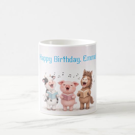 Cute Animals Band Birthday Kaffeetasse (Mittel)