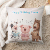 Cute Animals Band Birthday Kissen (Decke)