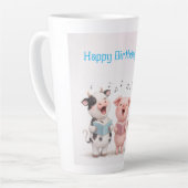 Cute Animals Band Birthday Milchtasse (Linke Ecke)
